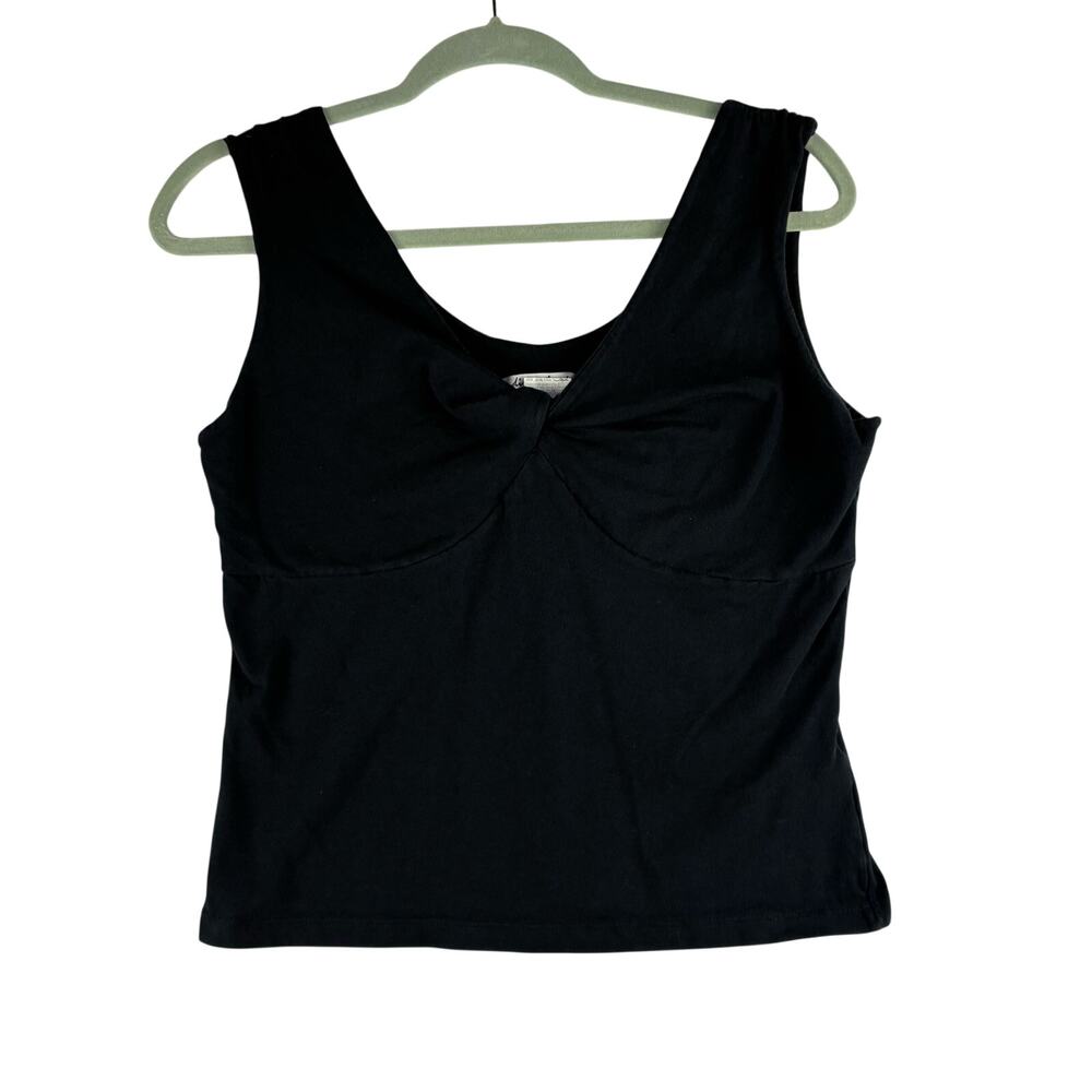 Y2K Dizzy Lizzie Sleeveless Tank Blouse Babydoll Top Women's Large Twist Bust